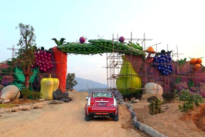 生態園大門掀起了綠色建筑裝飾的熱潮