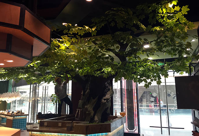 北京淡水河谷把柱子裝飾－變成仿真樹詳細過程及價格多少錢