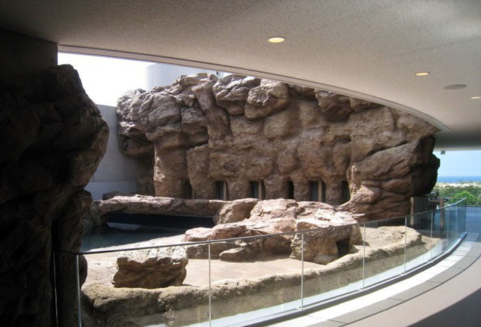 北京淡水河谷為北京大興野生動(dòng)物園制作的塑石假山