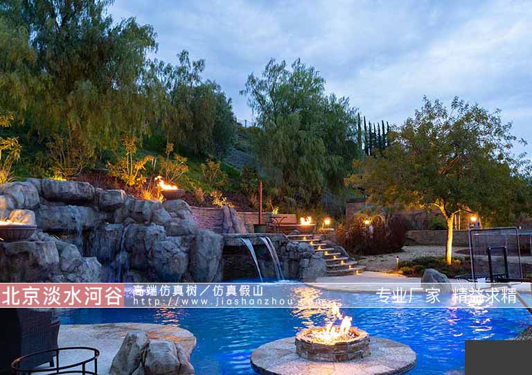 仙境一樣的庭院假山流水景觀專業(yè)制作