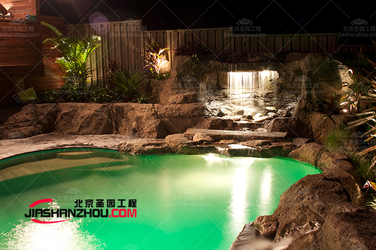 創(chuàng)建人造巖石假山魚池的方法