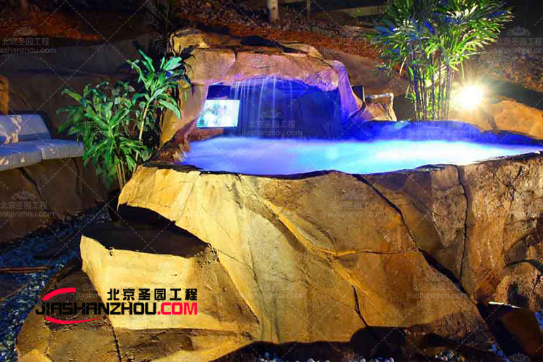 北京玉淵潭某塑石假山水池設(shè)計全套施工圖