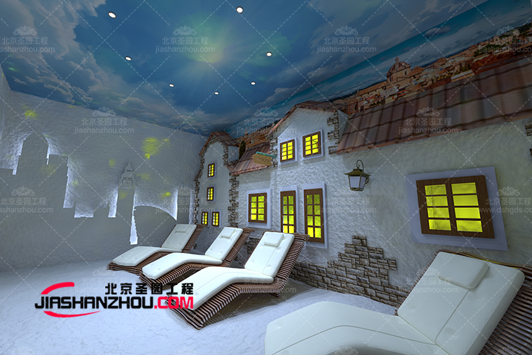 上海超火溜娃網紅仿真洞穴主題兒童鹽療房