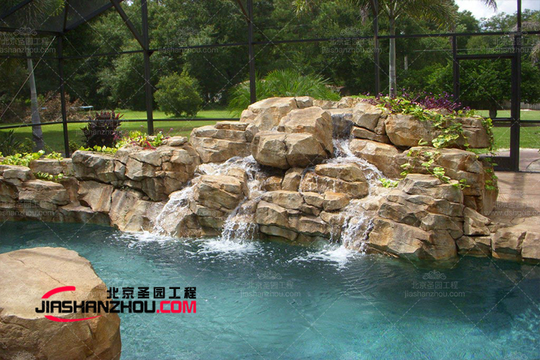 山東濟寧水世界塑石假山景觀制作工程