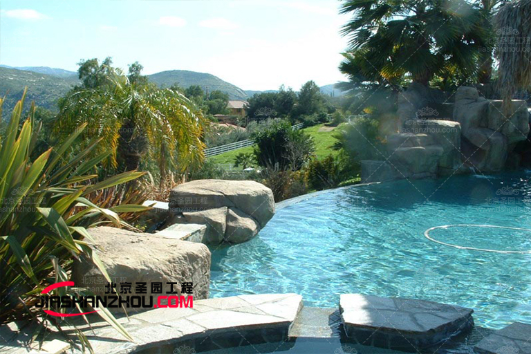 在此查看北京廠家的塑石假山景觀水池水景圖庫