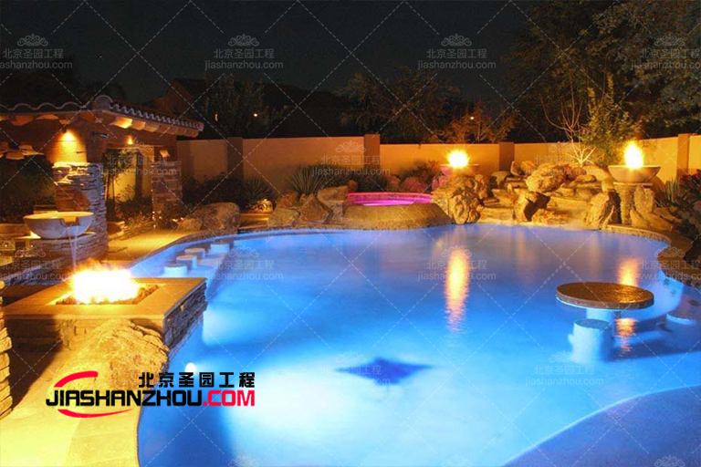 萬(wàn)科翡翠西湖塑石假山景觀水池圍欄設(shè)計(jì)的一部分欣賞