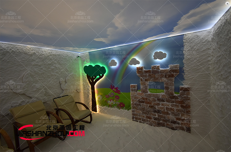 浪漫的洞穴主題汗蒸鹽療房創意制作有著近乎完美的氛圍