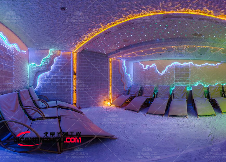 如何為仿自然主題汗蒸房鹽洞的客廳裝飾加分