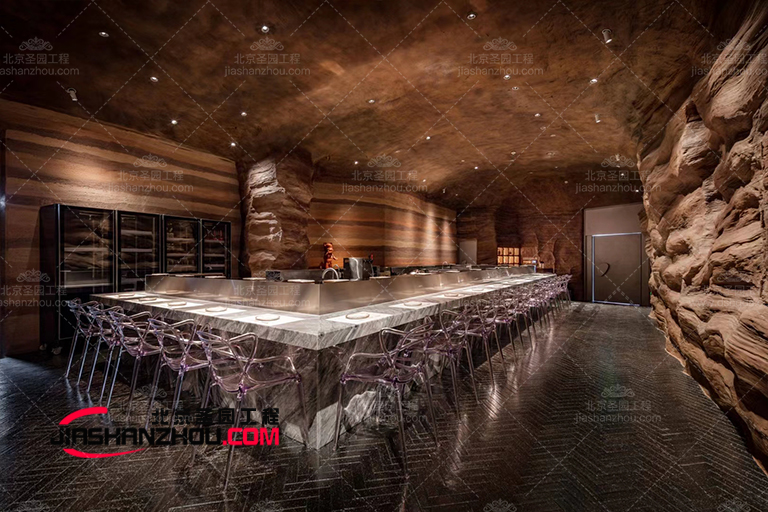 多個北京廠家在全國各地制作的關于仿古巖洞茶餐廳的設計方案