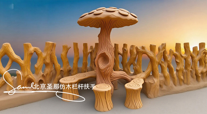 jimeng-2025-06-25-1177-正在施工制作的旅游區(qū)樓梯室外安全圍欄設(shè)計(jì)制作過程，美工正在施工制作，先用鋼筋焊接....jpeg