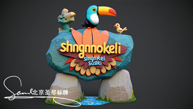 水泥仿木標識牌.jpg 水泥仿木標識牌