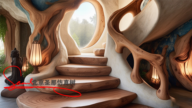 水泥仿木樓梯.jpg 水泥仿木樓梯