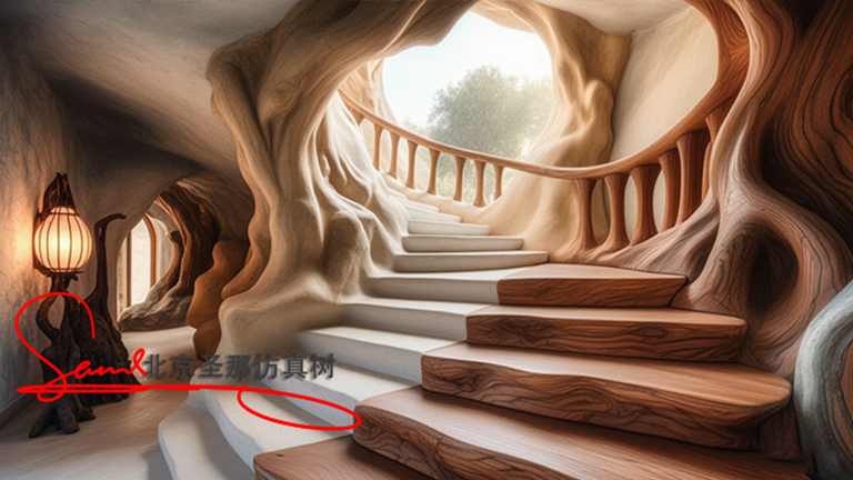 水泥仿木樓梯.jpg 水泥仿木樓梯